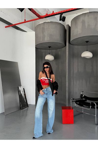 DENİKK Trend Special Design Button Detail Wide Leg Comfortable Fit Palazzo Trousers