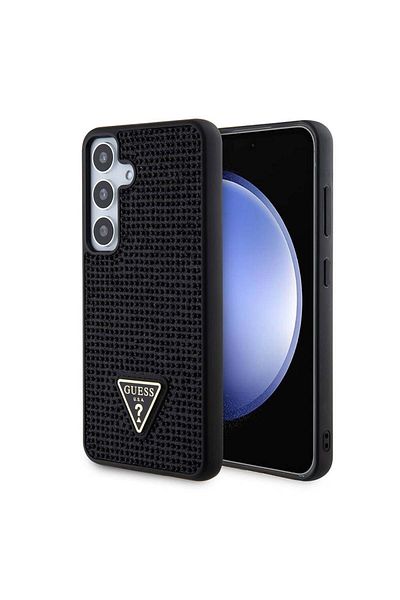 Guess Case for Samsung Galaxy S24 Plus - Guess Rhinestone Triangle (GUHCS24MHDGPPK) - Black