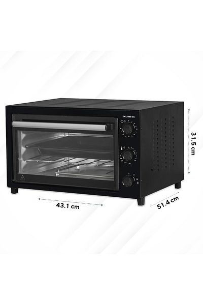 KUMTEL Cuptor Electric Kf-5320.k, 32 Litri, 1420 W, Temporizator, Negru
