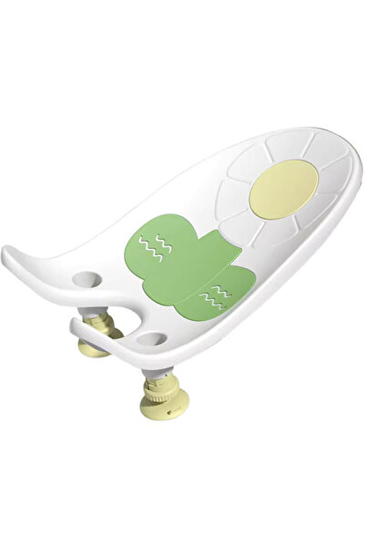 bebeLOGIC Άνετο φορητό κάθισμα μπάνιου για μωρά με βάση στήριξης σε νιπτήρα, μοτίβο λουλουδιών, λευκό