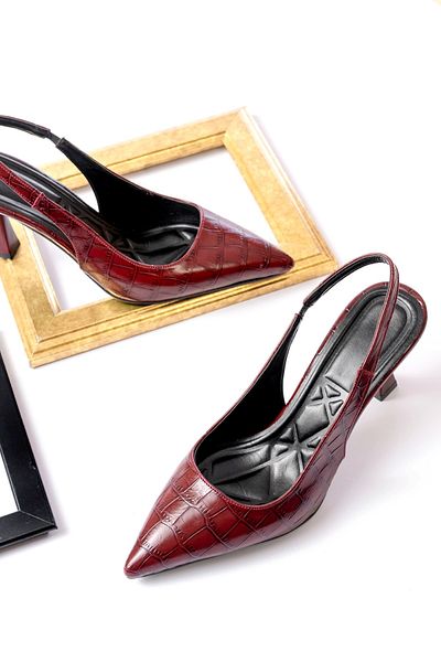 v.s.h velvet Women's Evening Dress Crocodile Crocodile Leather Pointed Toe 7cm Thin Heels Casual Shoes