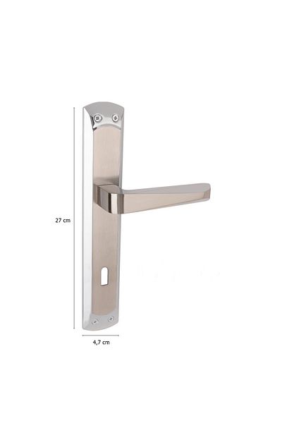 EYMEN YAPI Arpat Rosa Grand Luxury Aluminum Door Handle Chrome Satin Room