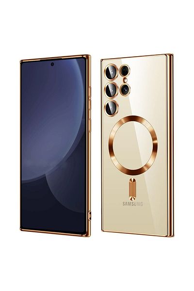Techsuit Case for Samsung Galaxy S25 Ultra - Techsuit Luxury Crystal MagSafe - Gold