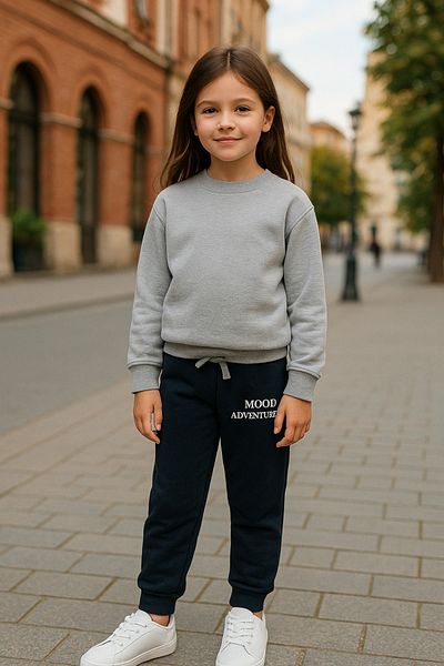 AYYBUU 2 Thread Raised Children's Sweatpants Mood Adventure