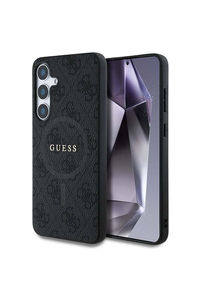 Guess Case for Samsung Galaxy S25 - Guess 4G Ring Classic Logo MagSafe (GUHMS25SG4GFRK) - Black