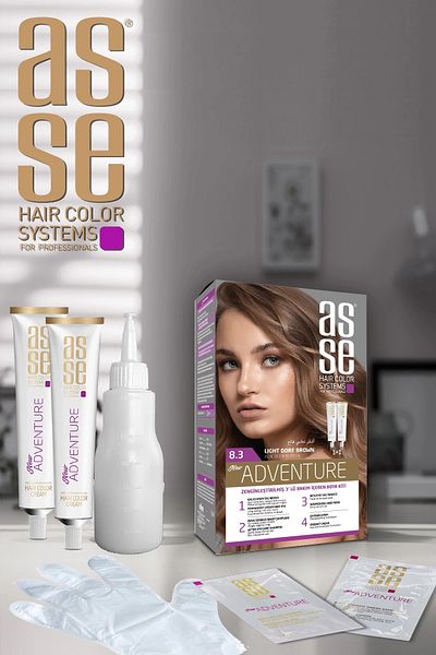 asse Vopsea de păr permanentă 8.3 Șaten deschis (SATIN AURIU DESCHIS) 50 50ml