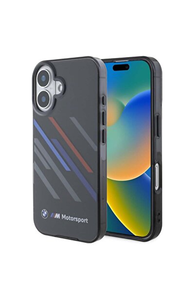 BMW Carcasă pentru iPhone 16 - BMW Hardcase Motorsport IML Dungi Aleatoare (B...