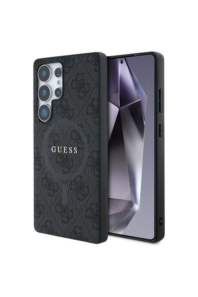 Guess Case for Samsung Galaxy S25 Ultra - Guess 4G Ring Classic Logo MagSafe (GUHMS25LG4GFRK) - Black