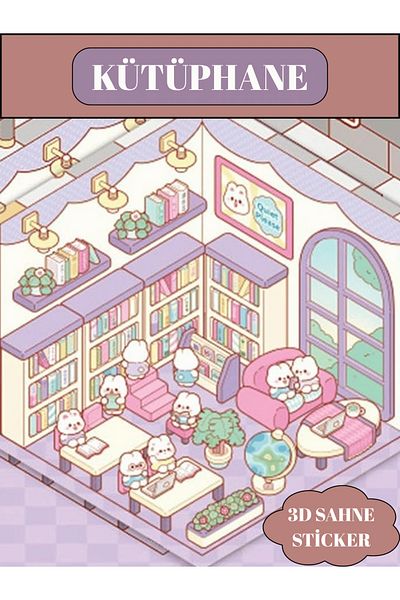 Mielibon Isometric Library 3D Sticker Set |   DIY Mini Decorative Installation
