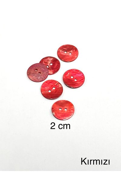 karantuhafiye Button / Colored Button / Set of 6 / Red