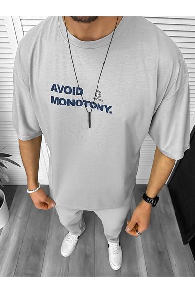 dehaine Men's T-shirt, Oversize, with print, gray, 11819