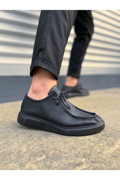 Joy Ayakkabı Jy170 Tornado Lace-Up Skin Men's Casual Sports Classic Shoes Cst - Black