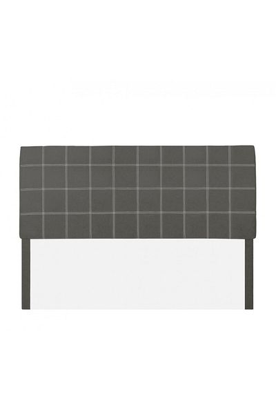 soufa dibaj H118 | Velvet headboard - Dark Grey