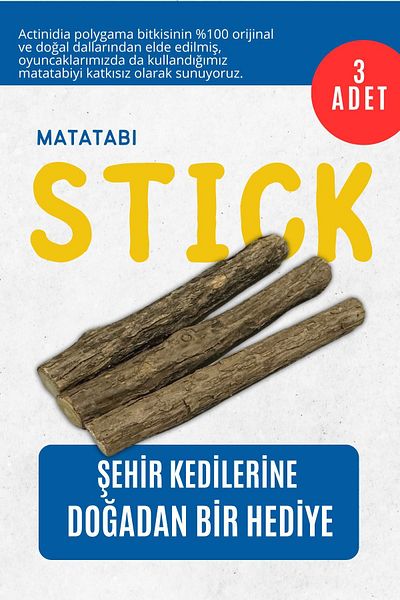 pawdaz Matatabi - Stick (THICK - 3-PACK) Natural Toy to Help Clean Teeth and Relieve Stress