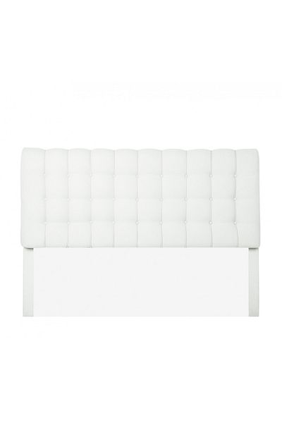 soufa dibaj H117 | Velvet headboard - White