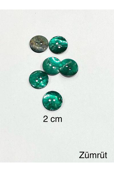 karantuhafiye Button / Colour Button / Set of 6 / Emerald