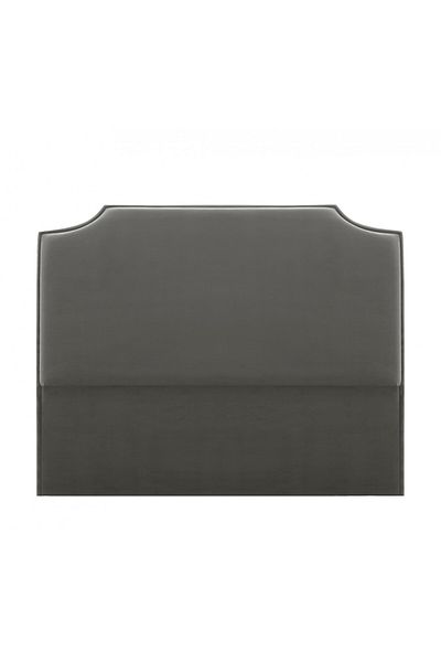 soufa dibaj H114 | Velvet headboard - Dark Grey