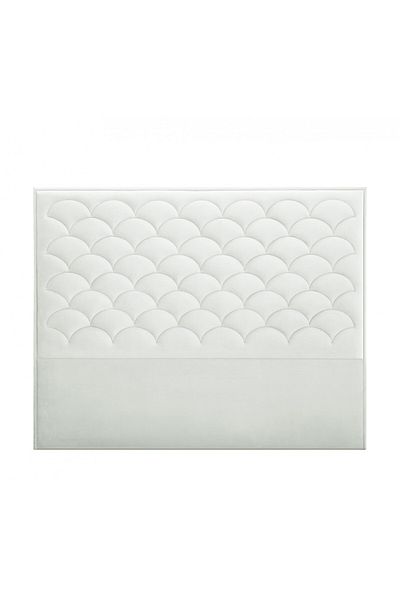 House One H226 | Velvet headboard - White