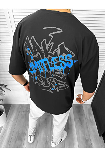 dehaine Men's T-shirt, Oversize, with print, black, 11814