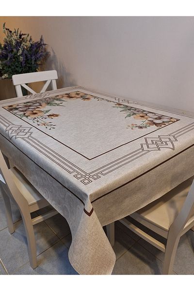 Başak Ev Tekstili DORA PANO Pânză uleioasă din PVC pe bază de fibre - Față de masă gata de ștergere cu model 120 X 155