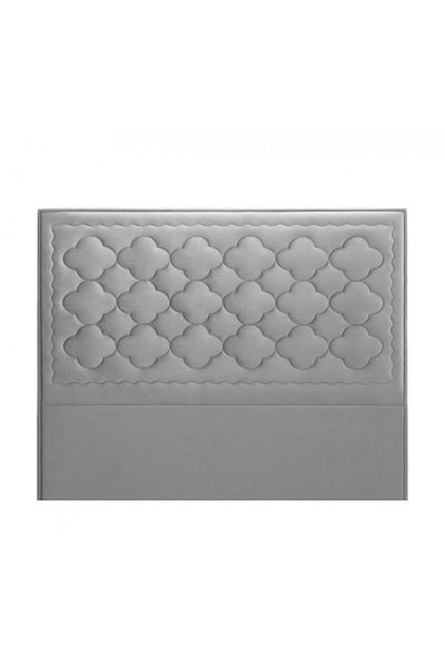 soufa dibaj H225 | Velvet headboard - Light Grey - 160x200 cm