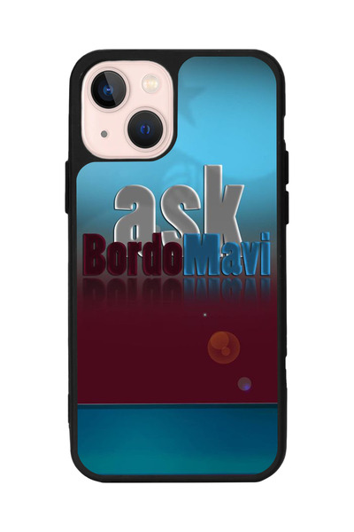 Aksel Kılıf متوافق مع هاتف Apple iPhone 14 Plus، مطبوع، أسود غير لامع، سيليكو...