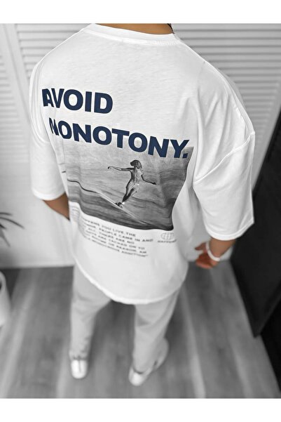 dehaine Men's T-shirt, Oversize, with print, white, 11819