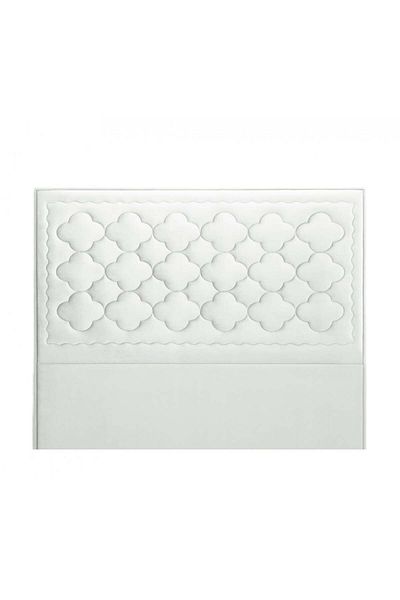 soufa dibaj H225 | Velvet headboard - White - 160x200 cm