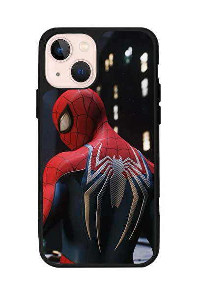 Aksel Kılıf Apple iPhone 14 Compatible Printed, Matte Black Color, Soft Silicone, Protector, Shock Absorbing Cover, Case