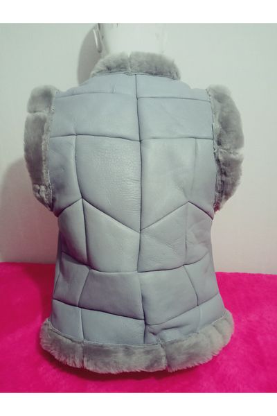 hoaryage Lamb Postu Meat Vest Sewed from Genuine Lambskin and Post