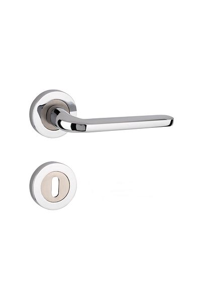 EYMEN YAPI Arpat Likya Round Badge Room Door Handle Chrome