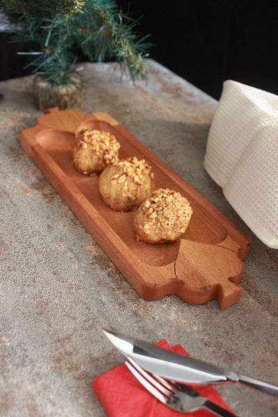 Teknofors 30 cm Wooden Spade Cheese Plate, Bread Plate, Presentation Plate, Cookie Plate