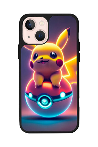 Aksel Kılıf متوافق مع هاتف Apple iPhone 14 Plus، مطبوع، أسود غير لامع، سيليكو...