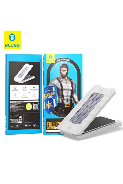 BLUEO Anti-Peep Privacy iPhone 16 Uyumlu Göz Yormayan Uygulama Aparatlı Hayal...