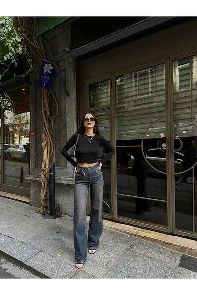DENİKK Trend Special DESIGN WİDE LEG Παντελόνι Palazzo Straight Fit 25