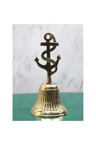 LiderGlobal Brass Anchor Hand Bell