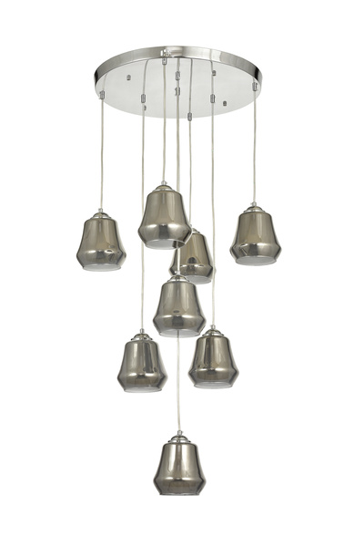 Avizemoda Venita 8 li Füme+Beyaz Çift Camlı Salon Oturma Odası Modern Sarkıt ...