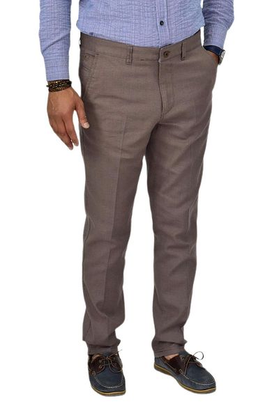 LAVETTO Pantaloni de vară din pânză pentru bărbați Classic 1291 BGL-ST04604