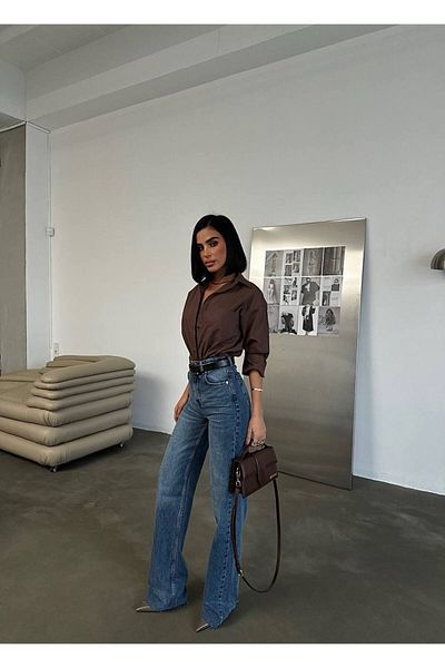 DENİKK Trend Special DESIGN WIDE LEG Pantaloni Palazzo cu croială dreaptă 25