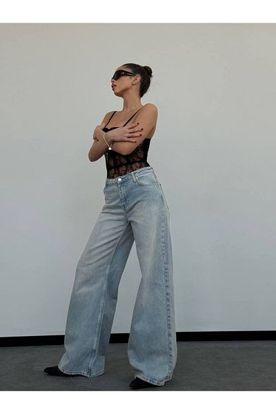 DENİKK Trend Special DESIGN WIDE LEG Pantaloni Palazzo cu croială dreaptă 25