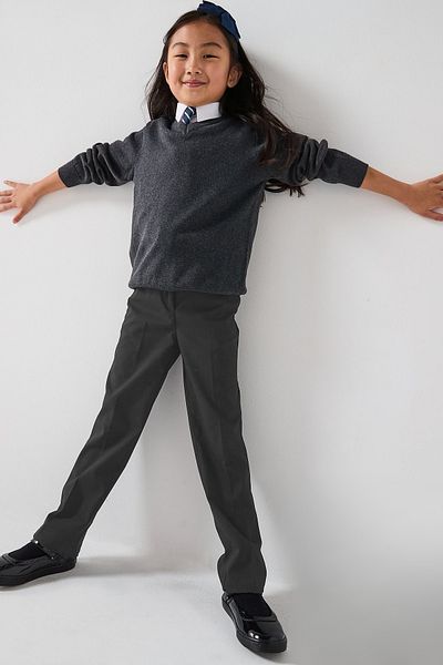 BARLİZ Girl's Tracksuit Waisted Lycra Waist Lace up Primary School Middle School Pants