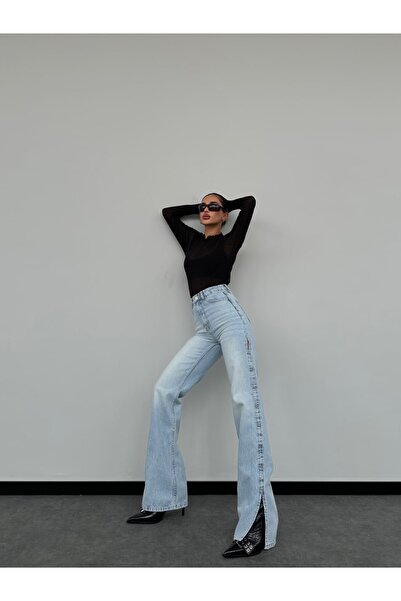 DENİKK Trend Özel TASARIM WİDE LEG Straıght Fit Palazzo Pantolon 25