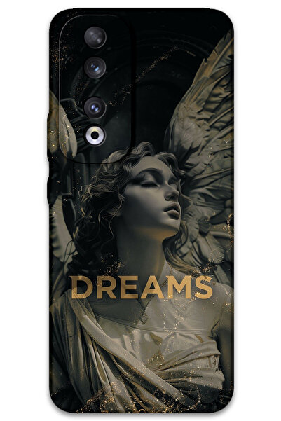 Gramaphone Huawei Honor 90 Uyumlu Retro Desenli Telefon Kılıfı + Ekran Koruyu...