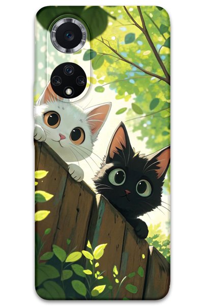 Gramaphone Huawei Nova 9 Compatible Cat Patterned Phone Case + Screen Protect...