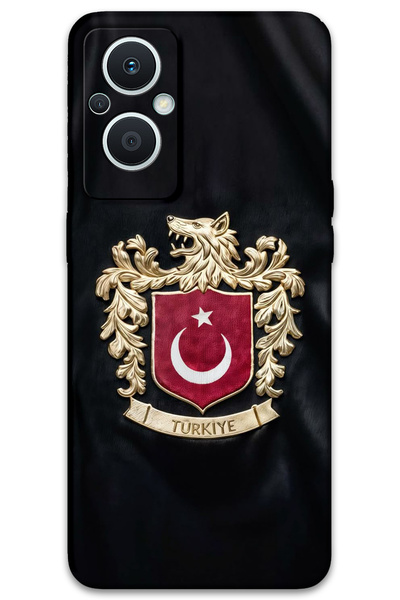 Gramaphone Oppo Reno 7 Lite Compatible Turkish Patterned Phone Case + Screen ...