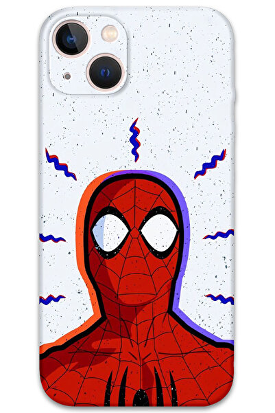 Gramaphone iPhone 13 Uyumlu Spiderman Desenli Telefon Kılıfı + Ekran Koruyucu - 5830