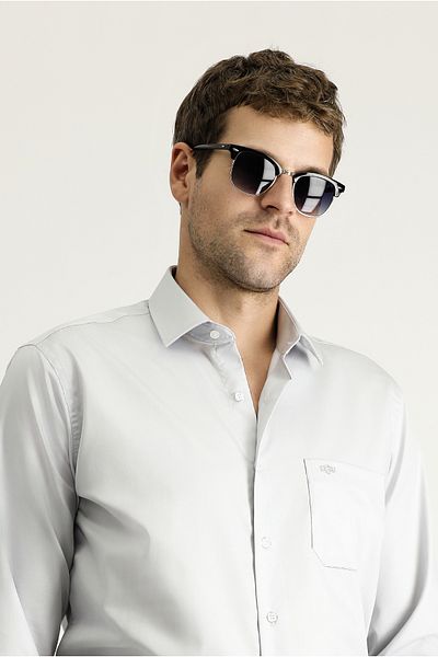 Kiğılı Non Iron Satin - Long Sleeve Classic Cotton Shirt