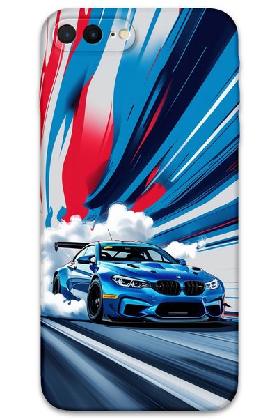 Gramaphone iPhone 8 Plus Compatible Car Patterned Phone Case + Screen Protect...