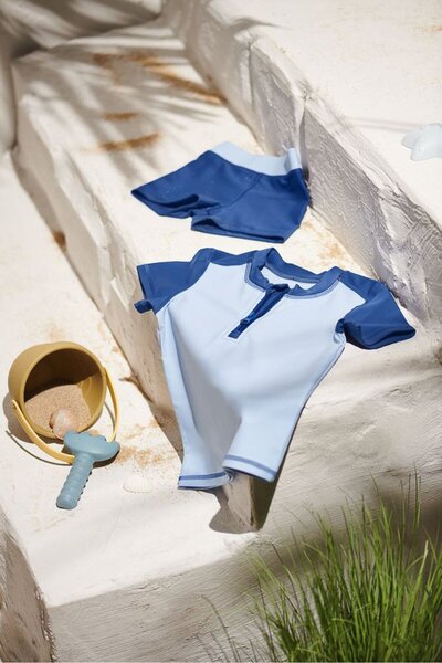 Tchibo طقم واقي من الطفح الجلدي للأولاد الصغار، قطعتين، أزرق داكن وأزرق