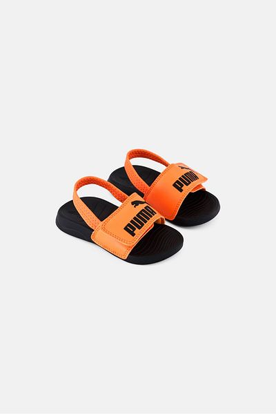 Puma Toddlers Boy Popcat 20 Backstrap Velcro Closure Sandals, Orange